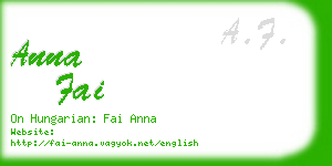 anna fai business card